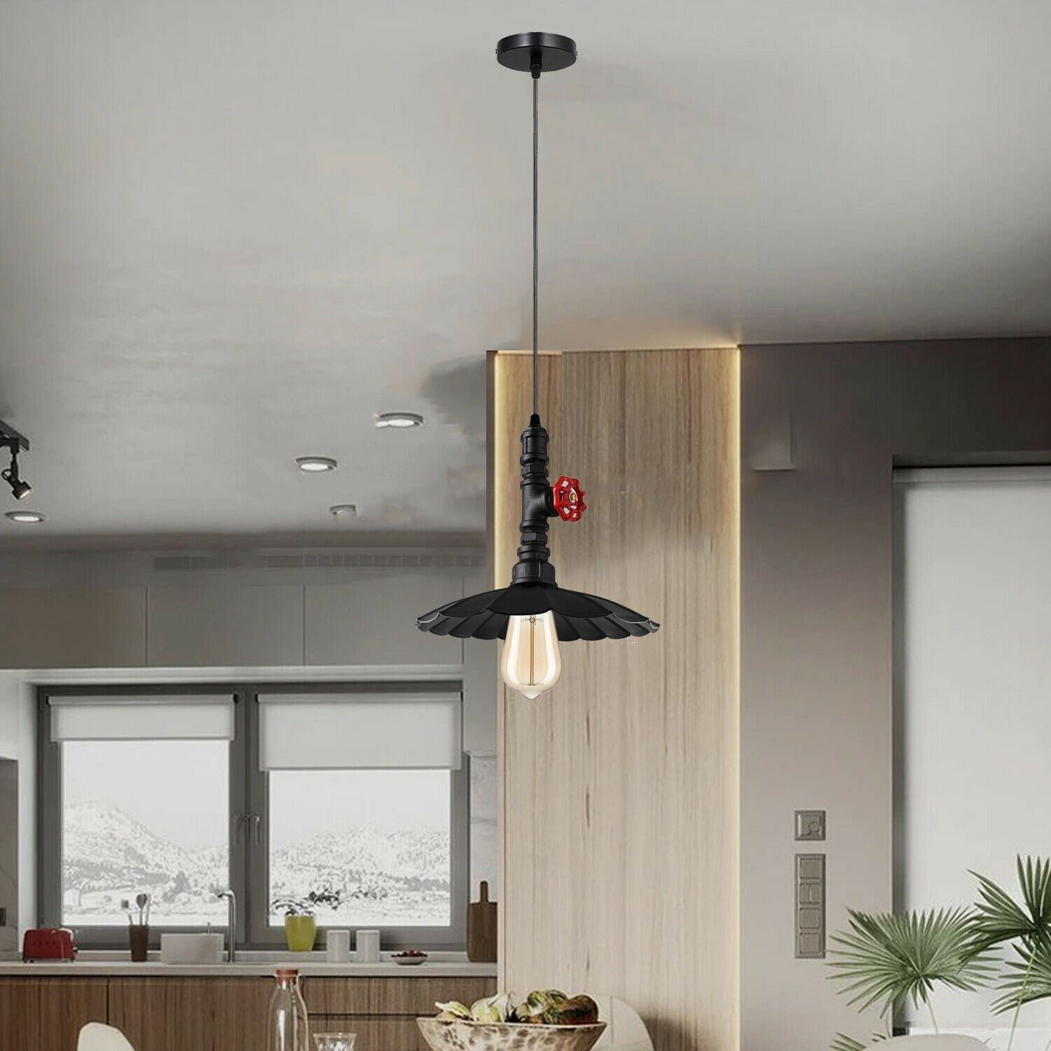 Vintage Style Industrial Pendant Light Chandeliers Steampunk Pipe Lamp E27 Base~1304