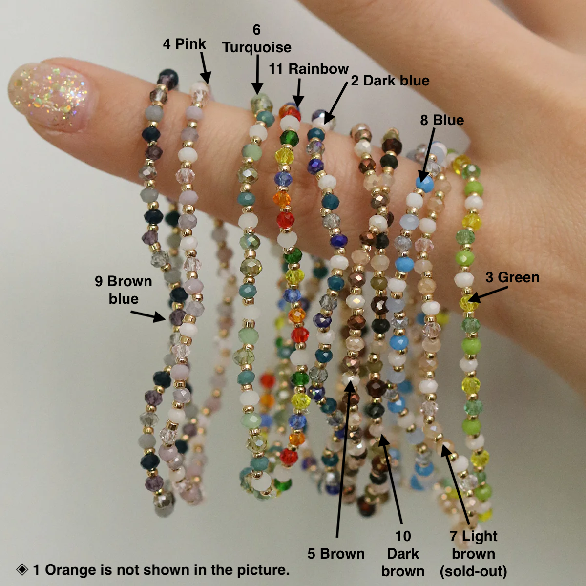 Gemstone stretchable bracelet