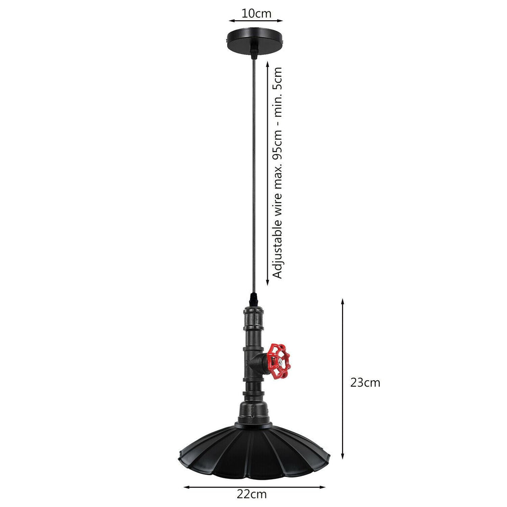 Vintage Style Industrial Pendant Light Chandeliers Steampunk Pipe Lamp E27 Base~1304