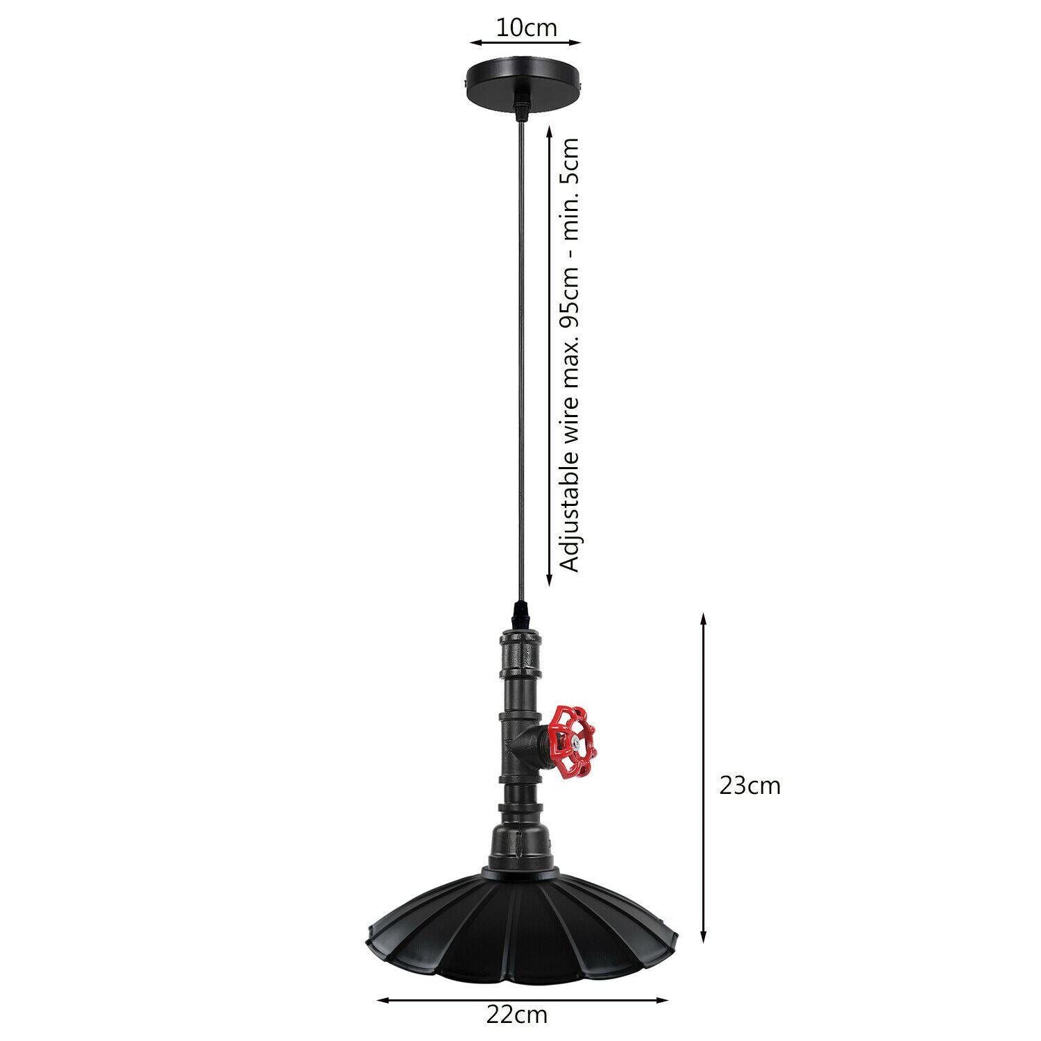 Vintage Style Industrial Pendant Light Chandeliers Steampunk Pipe Lamp E27 Base~1304